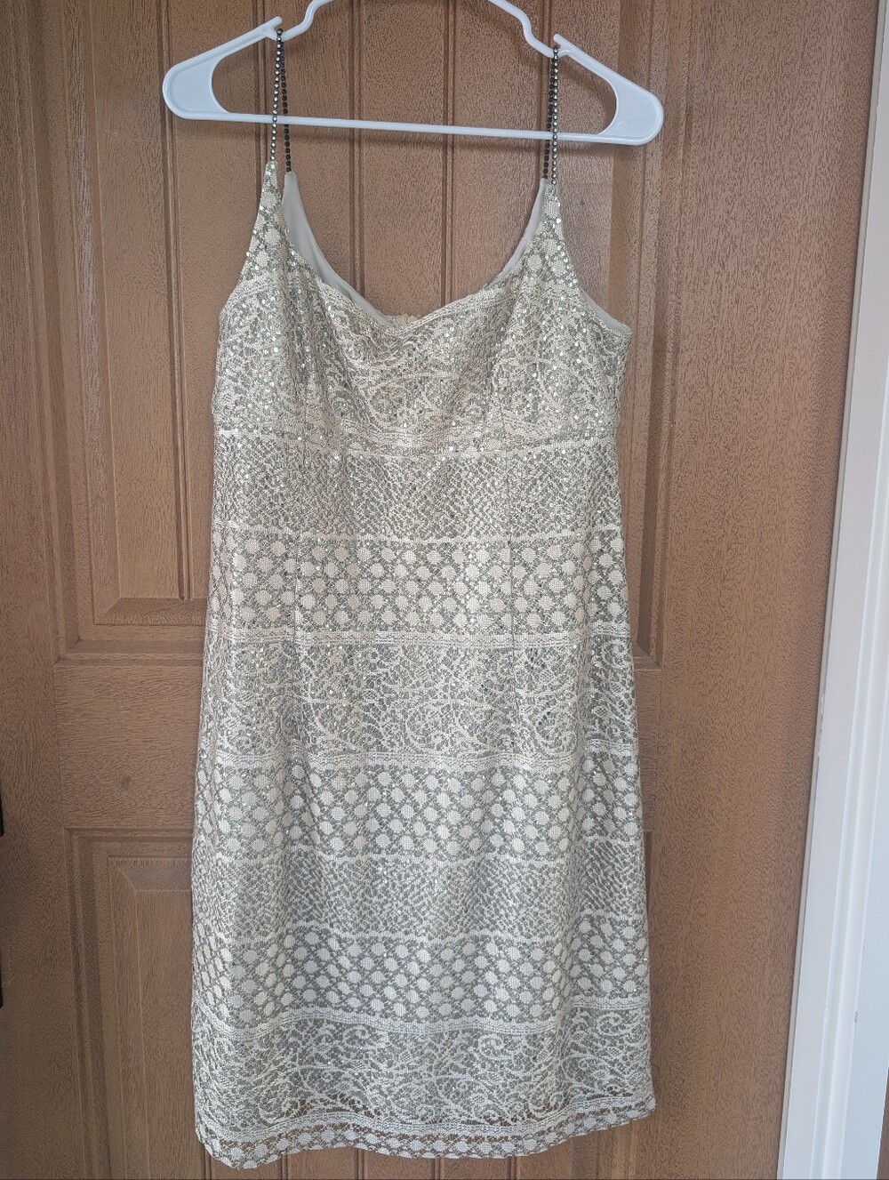 Rockmans Gold Sequin Lace Cocktail Dress Size 14  NWT